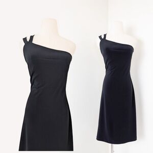 *Free with Purchase* 90's Jacob Mini Dress Asymmetrical Fitted Tight One Strap